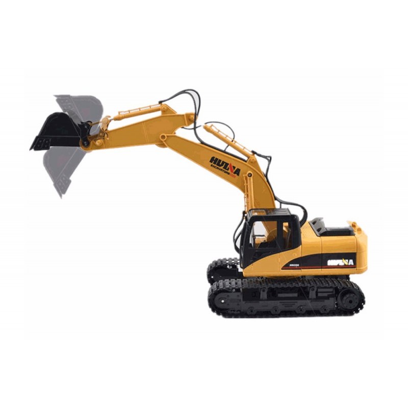 images HUINA 1/14TH SCALE RC EXCAVATOR 2.4G 15CH W/DIE CAST BUCKET