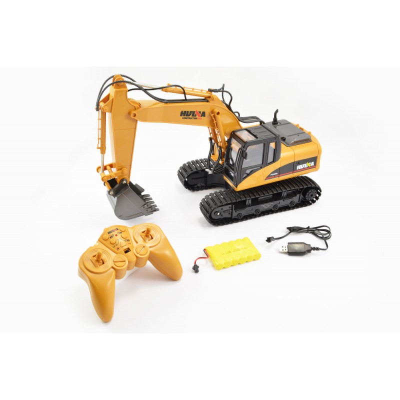 images HUINA 1/14TH SCALE RC EXCAVATOR 2.4G 15CH W/DIE CAST BUCKET